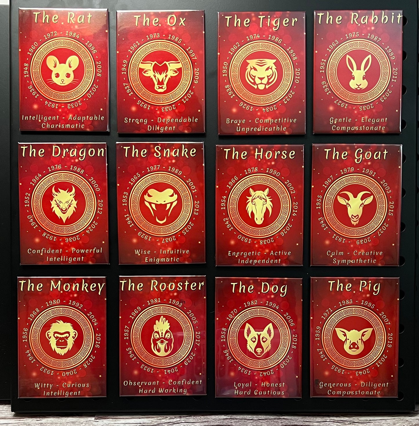 β¨ Chinese Zodiac Magnet Set π