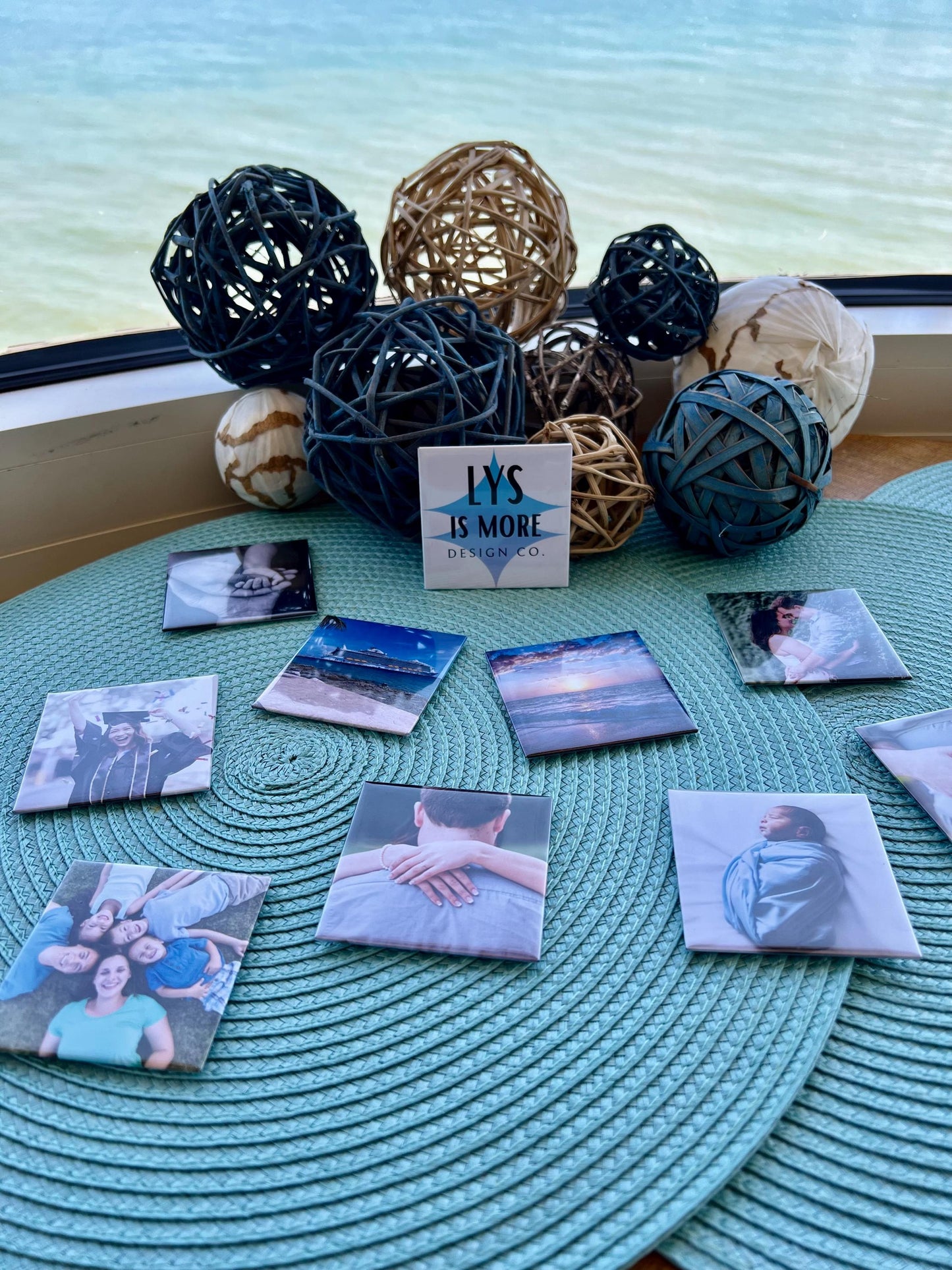 Set of 6 Custom 2.5"x2.5" Square Photo Magnets