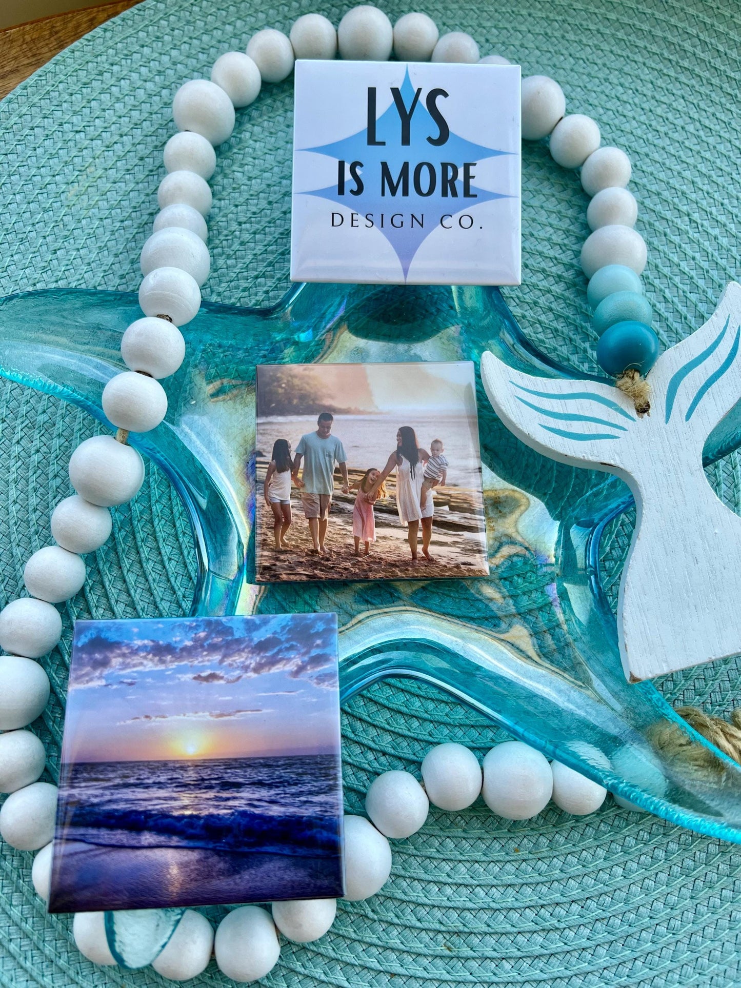 Set of 6 Custom 2.5"x2.5" Square Photo Magnets