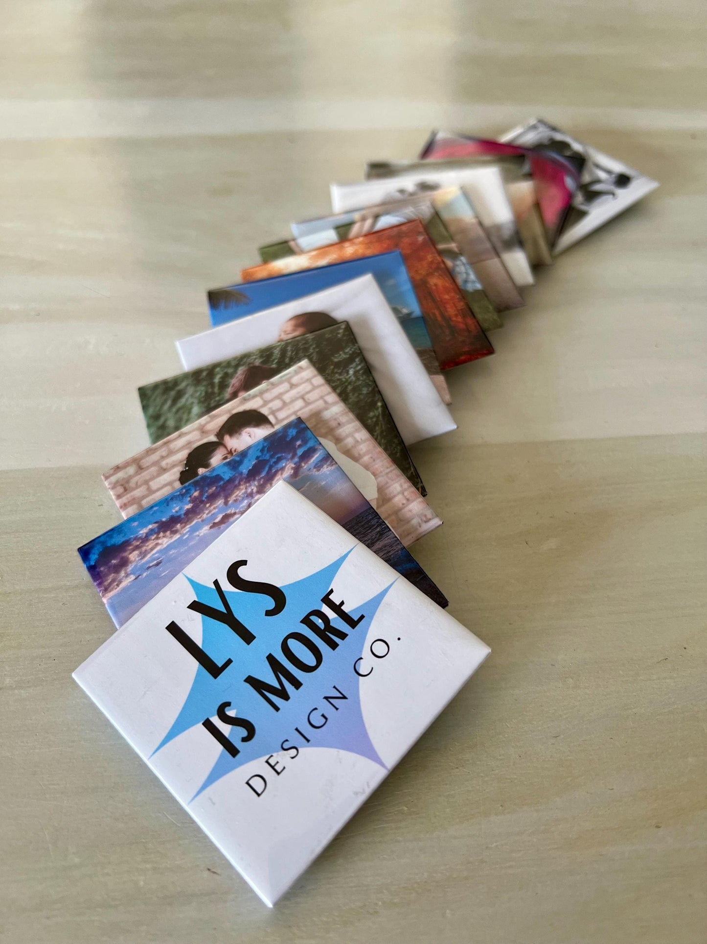 Set of 6 Custom 2.5"x2.5" Square Photo Magnets