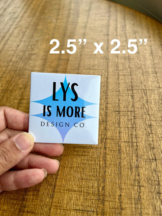 Set of 6 Custom 2.5"x2.5" Square Photo Magnets