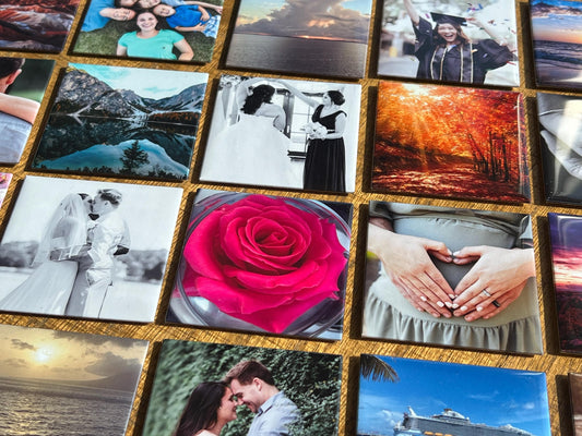 Set of 6 Custom 2.5"x2.5" Square Photo Magnets