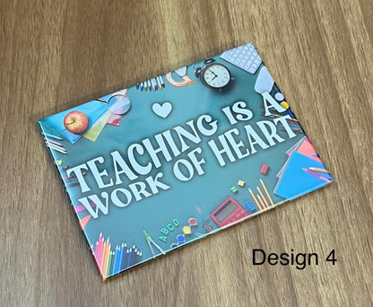 🍎 "Teaching is a Work of Heart" (4 Designs) ✏️