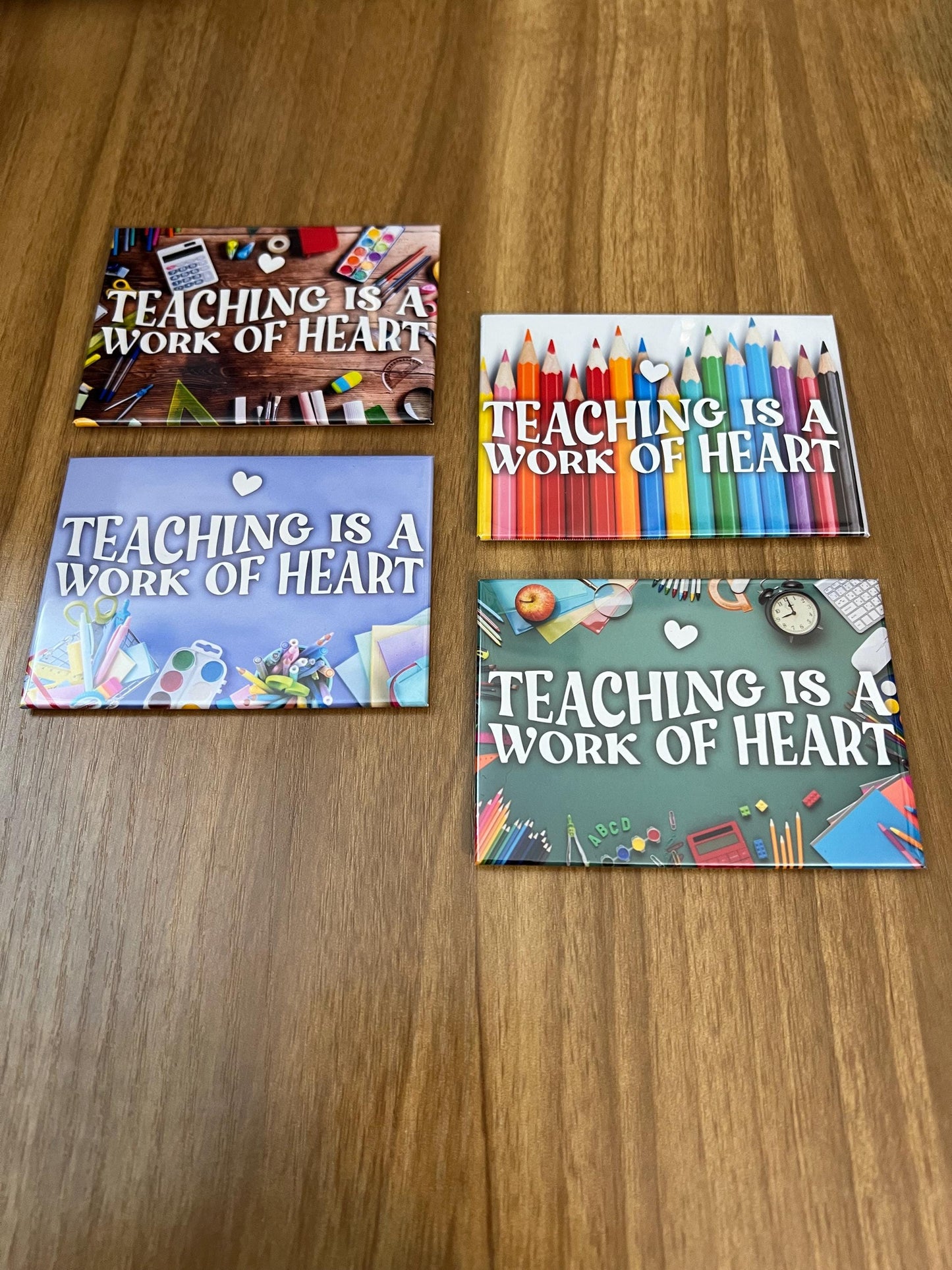 🍎 "Teaching is a Work of Heart" (4 Designs) ✏️