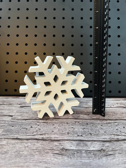 ✨ Snowflake Wooden Magnet Stand (White)